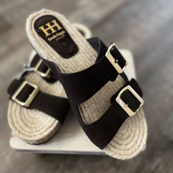 Haute Hippie Nikki Brown Buckle Sandals- Size 9.5 - Picture 1 of 6